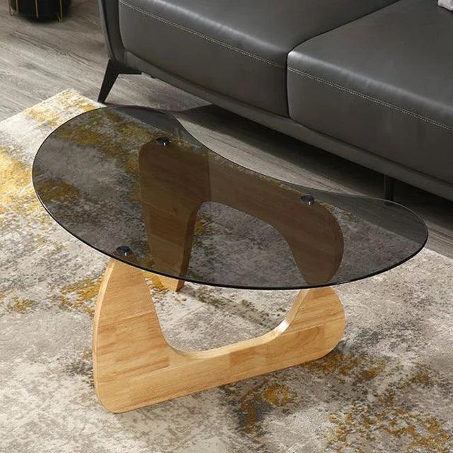 Nordic Tea Table Tempered Glass Oval Minimalist Fashion Living Room Design Creative Small Apartment Coffee Tables Desk Furniture