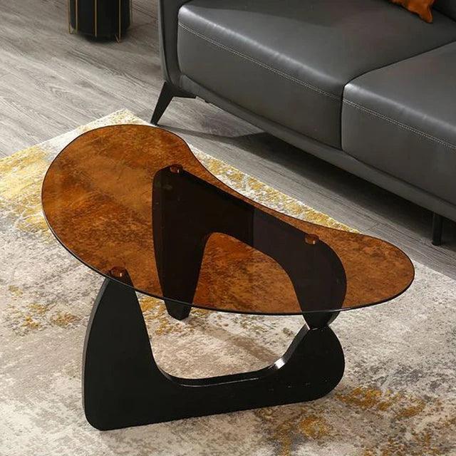 Nordic Tea Table Tempered Glass Oval Minimalist Fashion Living Room Design Creative Small Apartment Coffee Tables Desk Furniture