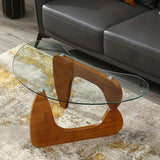 Nordic Tea Table Tempered Glass Oval Minimalist Fashion Living Room Design Creative Small Apartment Coffee Tables Desk Furniture