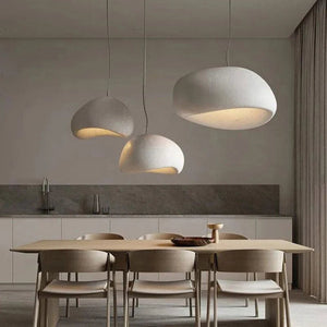 Nordic Wabi Sabi E27 Led Ceiling Chandelier Dining Room LED Pendant Lights Lustre Bar Suspend Lamp Home Decor Loft Hanging Light