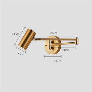 Nordic Wall lamp for bedroom Foldable led Wall light fixture Adjustable Angle Gold/black indoor lighting For home Bedside Lights