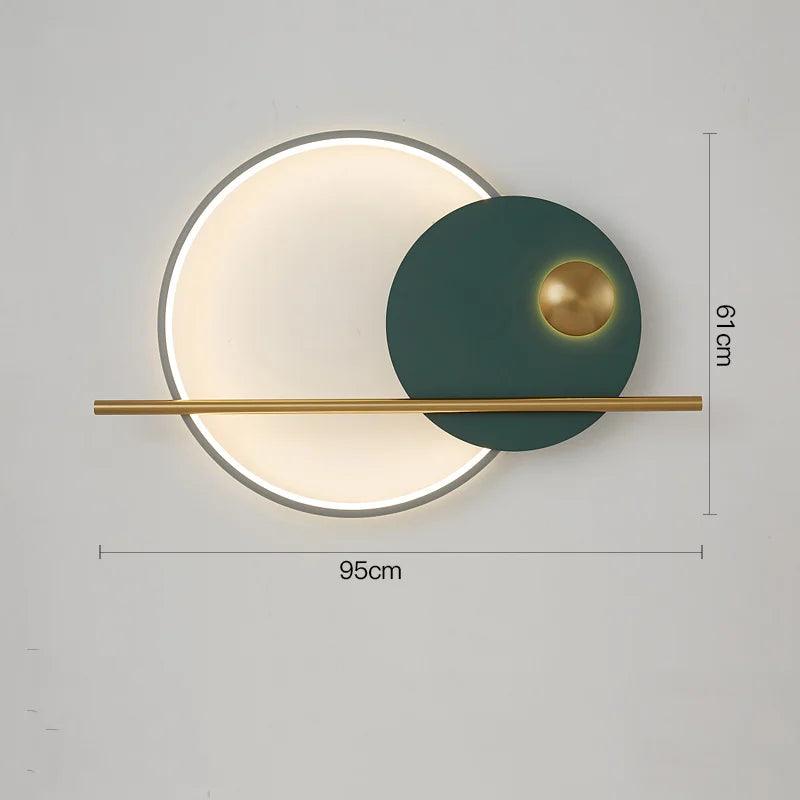 Nordic circle wall light sofa background decoration coloured lamp designer living room bedside lamp corridor wall lighting