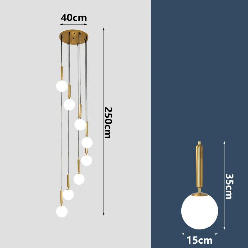 Nordic home decor dining room Pendant lamp lights indoor lighting stair lamp hanging light chandelier lamps for living room