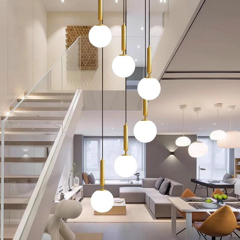 Nordic home decor dining room Pendant lamp lights indoor lighting stair lamp hanging light chandelier lamps for living room