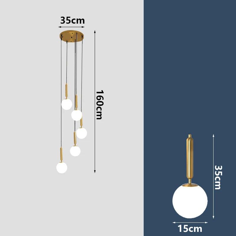 Nordic home decor dining room Pendant lamp lights indoor lighting stair lamp hanging light chandelier lamps for living room