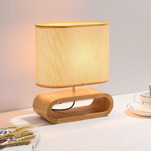 Nordic wood base table lamp cloth lampshade table lights for living room bedroom bedside desk lamp reading lights fixture E27