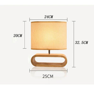 Nordic wood base table lamp cloth lampshade table lights for living room bedroom bedside desk lamp reading lights fixture E27