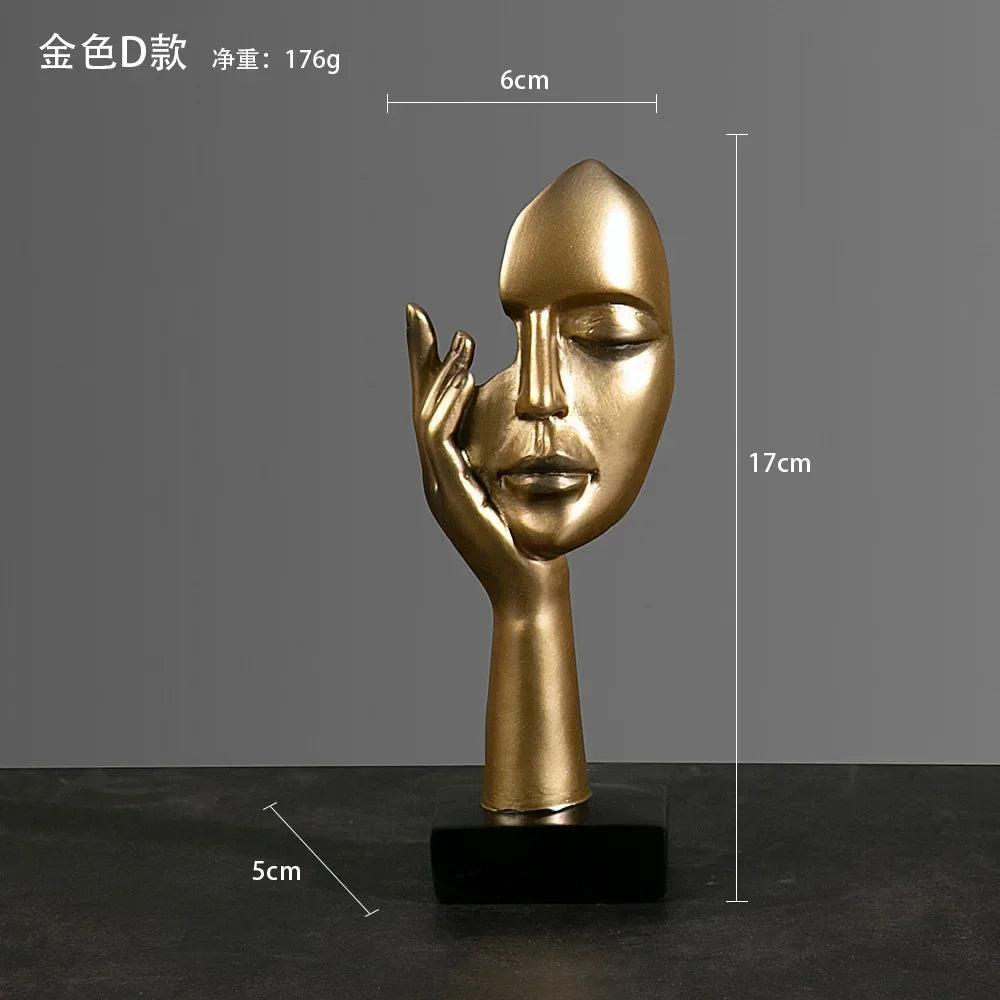 Office Home Decor Abstract Statue Desktop Ornaments Sculpture Figurines Face Character Nordic Light Luxury Art Crafts