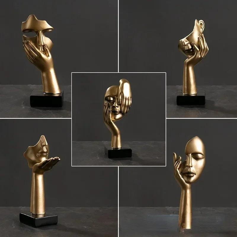 Office Home Decor Abstract Statue Desktop Ornaments Sculpture Figurines Face Character Nordic Light Luxury Art Crafts