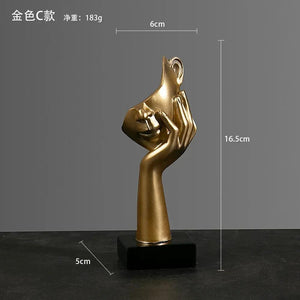 Office Home Decor Abstract Statue Desktop Ornaments Sculpture Figurines Face Character Nordic Light Luxury Art Crafts