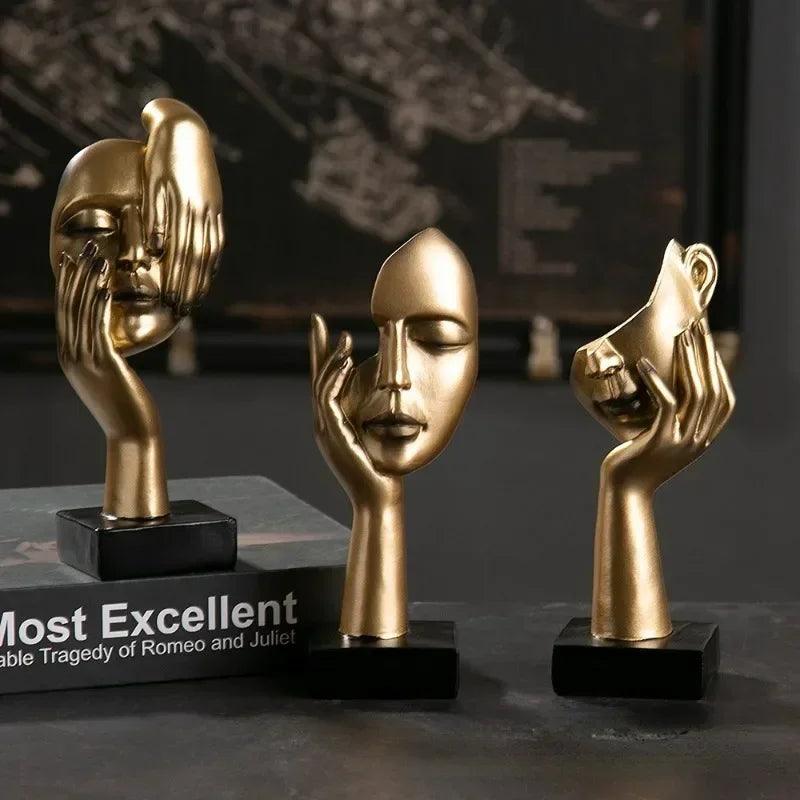 Office Home Decor Abstract Statue Desktop Ornaments Sculpture Figurines Face Character Nordic Light Luxury Art Crafts