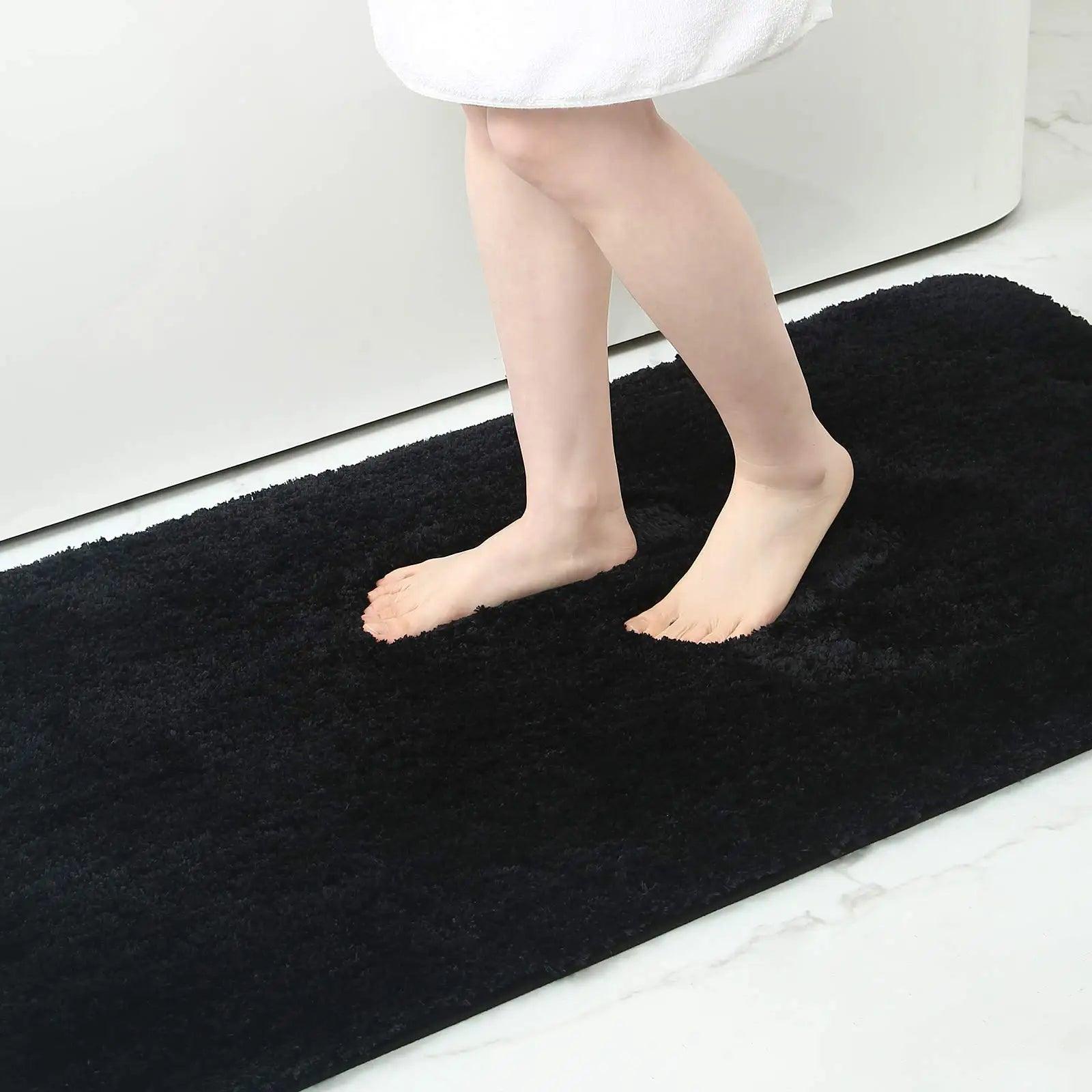 Olanly Soft Bathroom Plush Rug Absorbent Quick Dry Bath Mat Shower Pad Floor Protector Decor Non-Slip Living Room Bedroom Carpet