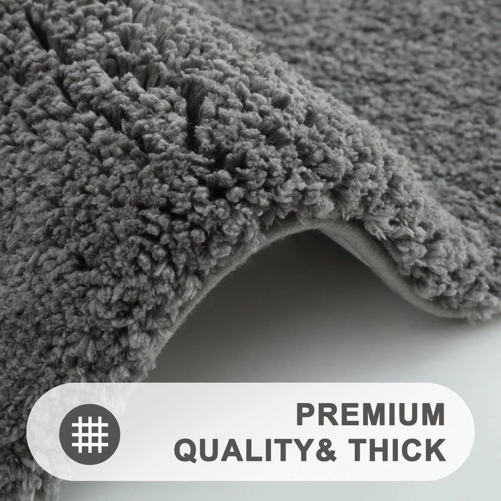 Olanly Soft Bathroom Plush Rug Absorbent Quick Dry Bath Mat Shower Pad Floor Protector Decor Non-Slip Living Room Bedroom Carpet