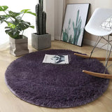 Plush round carpet living Room Decoration Children's Bedroom fluffy white carpet non-slip blanket bedside design Room play mat