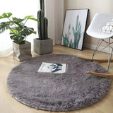 Plush round carpet living Room Decoration Children's Bedroom fluffy white carpet non-slip blanket bedside design Room play mat