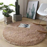 Plush round carpet living Room Decoration Children's Bedroom fluffy white carpet non-slip blanket bedside design Room play mat