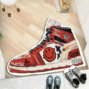 Popular Brand Shoes Mat Anti-slip Fashion Sneaker Carpet Living Room Decoration Bedroom Parlor Children Room Soft Area Rug