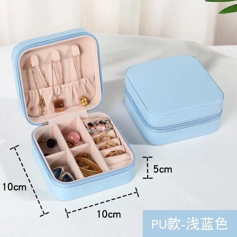 Portable Jewelry Accessory Storage Box Earrings Necklaces Rings Travel Storage Bag Jewelry Boxes Organizer Display Box