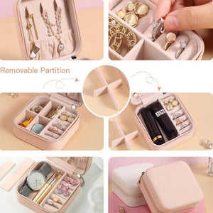 Portable Jewelry Accessory Storage Box Earrings Necklaces Rings Travel Storage Bag Jewelry Boxes Organizer Display Box