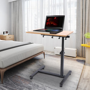 Portable Mobile Lift Computer Folding Desk Study Table Height Adjustable Computer Desk Lap Bed Tray Bed Desk Work Furniture