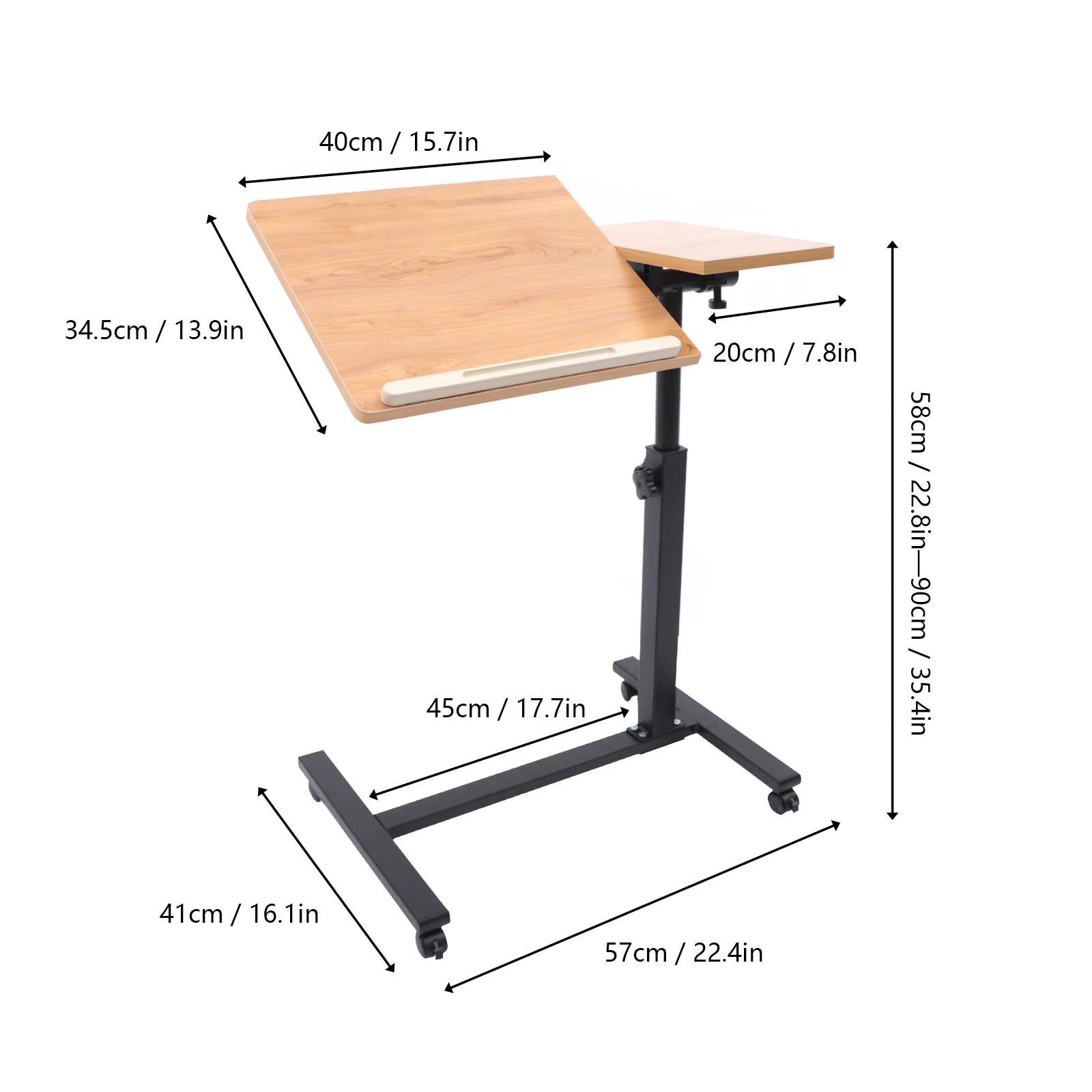 Portable Mobile Lift Computer Folding Desk Study Table Height Adjustable Computer Desk Lap Bed Tray Bed Desk Work Furniture