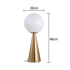 Postmodern Bedside Art Table Lamp Creative Cone Golden Glass Bedside Bar Cafe Livring Room Decoration Lamp