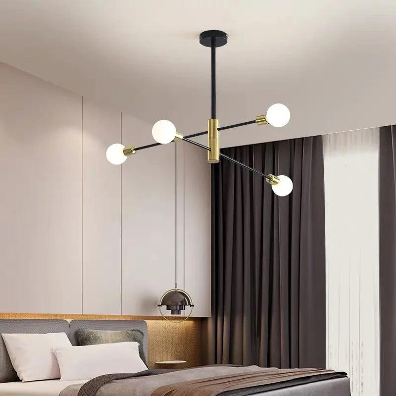 Postmodern Living Room Chandelier Dining Room Bedroom Light Luxury Nordic Lamps Simple Atmospheric Molecular Lamp