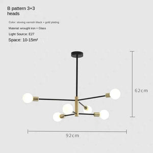 Postmodern Living Room Chandelier Dining Room Bedroom Light Luxury Nordic Lamps Simple Atmospheric Molecular Lamp