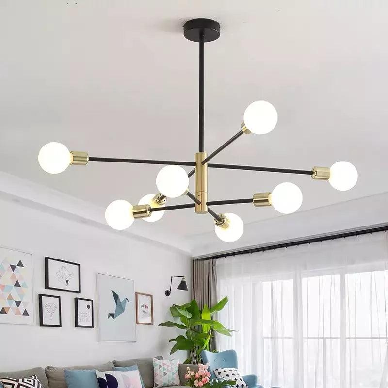 Postmodern Living Room Chandelier Dining Room Bedroom Light Luxury Nordic Lamps Simple Atmospheric Molecular Lamp