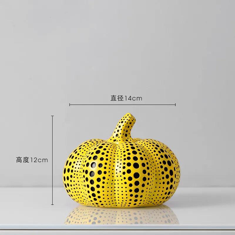 Pumpkin Kusama Yayoi Ornaments Modern Sculpture Polka Dot Owl Bird Art Home Interior Decoration Office Arts Wedding Christmas