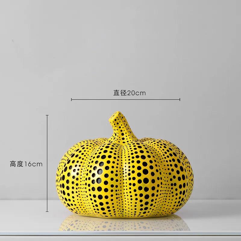 Pumpkin Kusama Yayoi Ornaments Modern Sculpture Polka Dot Owl Bird Art Home Interior Decoration Office Arts Wedding Christmas