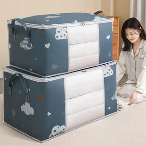 Quilt Clothes Storage Bag Waterproof Closet Wardrobe Organizer Quilt Clothes Storage Bag Large Capacity Blanket Storage Bag