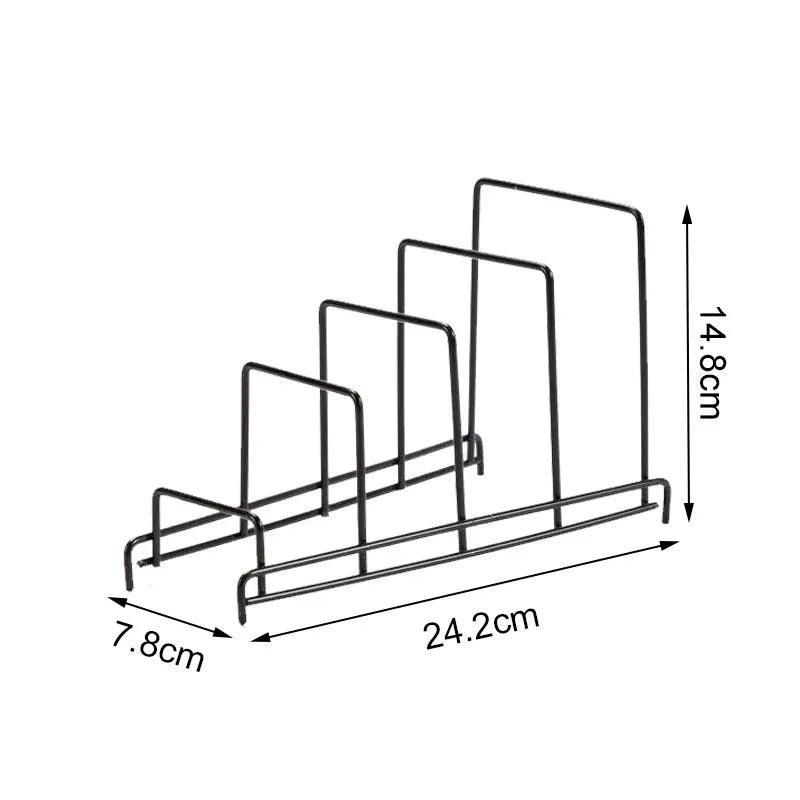 Rack Shelf Stand Multi Layer Space Saving Rustproof Cutting Board Practical Kitchen Organizer Pot Lid Holder Iron Art For Home