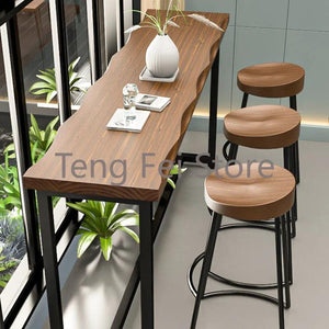 Reception Desk Counter Bar Table Wood Long Cocktail Night Club Alcohol Bar Table High Side Pub Table Haute Furniture WK50BT