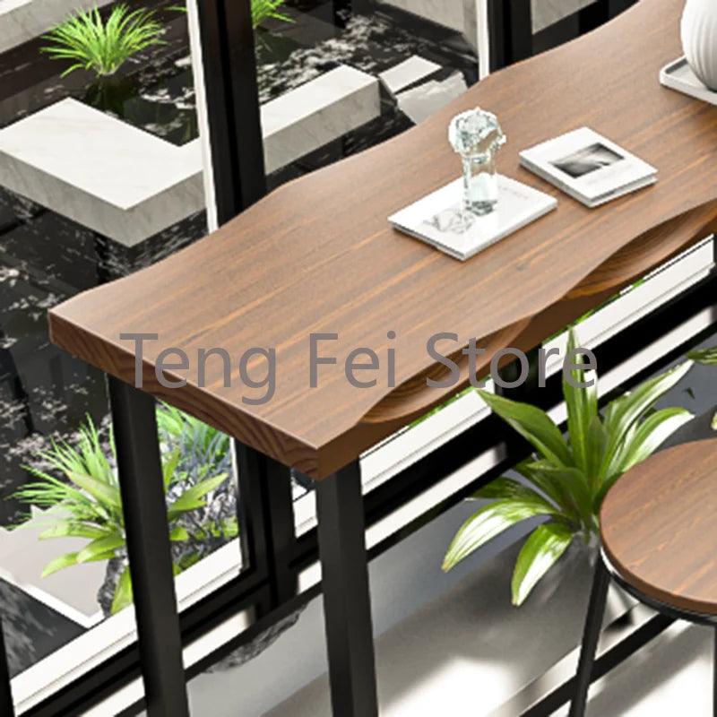 Reception Desk Counter Bar Table Wood Long Cocktail Night Club Alcohol Bar Table High Side Pub Table Haute Furniture WK50BT