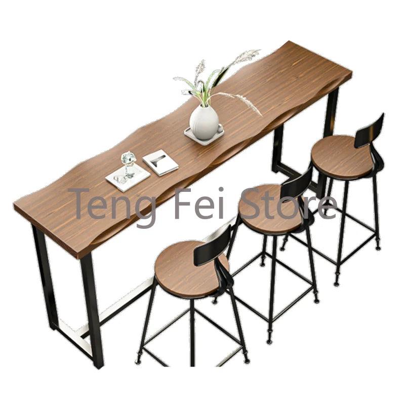 Reception Desk Counter Bar Table Wood Long Cocktail Night Club Alcohol Bar Table High Side Pub Table Haute Furniture WK50BT