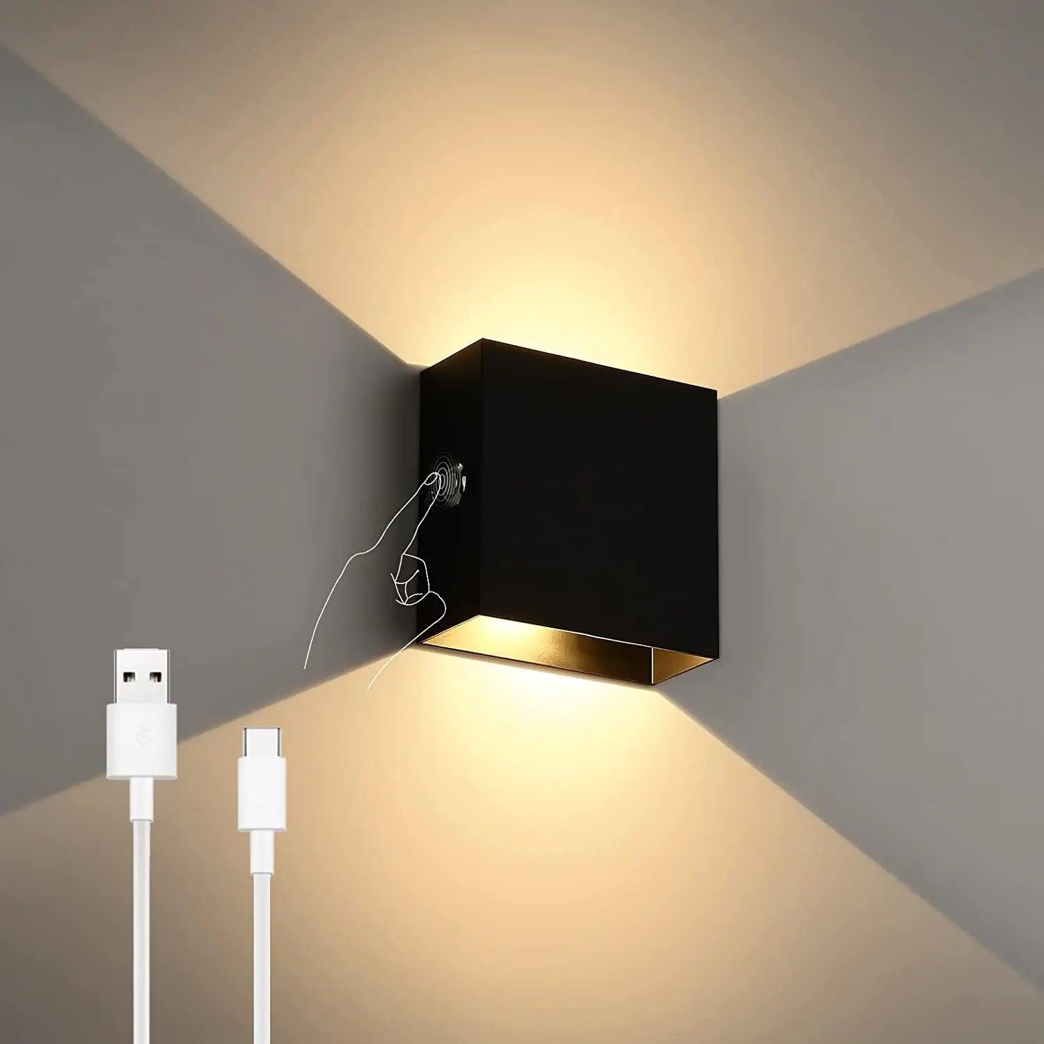 Rechargeable USB Wall Sconce lights Touch Dimming Magnetic LED Wall Mounted Lamp For Bedside corridor Stairwell