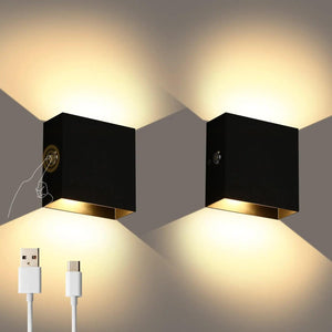 Rechargeable USB Wall Sconce lights Touch Dimming Magnetic LED Wall Mounted Lamp For Bedside corridor Stairwell