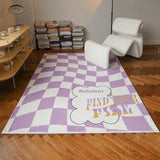 Retro Checkerboard Rugs for Bedroom Home Decor Fluffy Soft Plush Floor Mat Living Room Decoration Carpet Lattice Lounge Rug