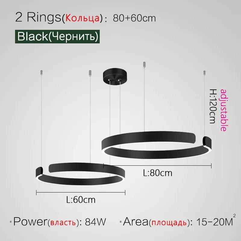 Ceiling chandelier Pendant light Chandeliers for dining room LED Bedroom living room nordic home decor Modern Round ring lamp