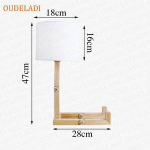 Robot Shape Wooden Table Lamp E14 Lamp Holder 110-240V Modern Cloth Art Wood Desk Table Lamp Parlor Indoor Study Night Light