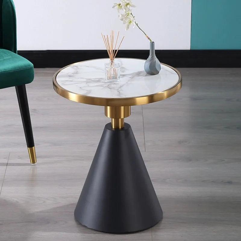 Round Marble Small Coffee Tables Design Luxury Modern White Coffee Tables Living Room Nordic Effect Table Basse Home Furniture