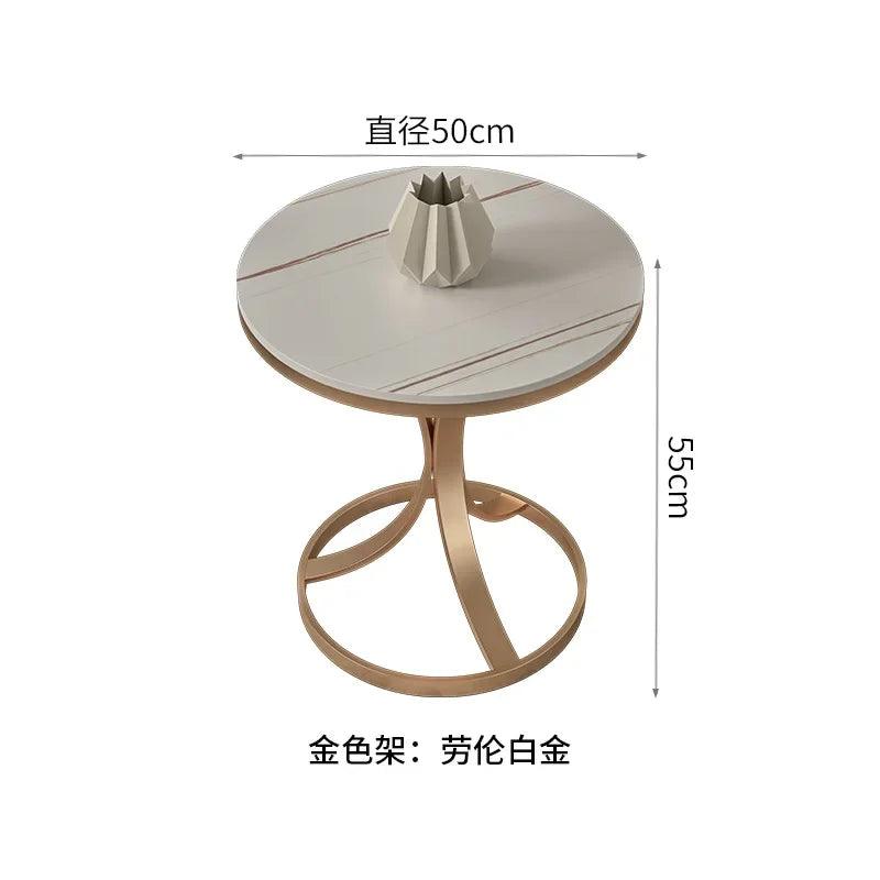 Round Nordic Coffee Tables Living Room Bed Side Small Modern Marble Console Table Nightstands Gold Muebles Bedroom Furniture