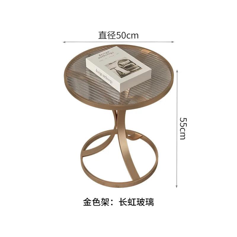 Round Nordic Coffee Tables Living Room Bed Side Small Modern Marble Console Table Nightstands Gold Muebles Bedroom Furniture