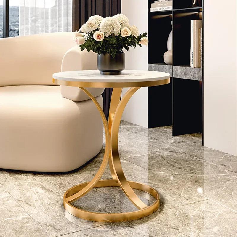 Round Nordic Coffee Tables Living Room Bed Side Small Modern Marble Console Table Nightstands Gold Muebles Bedroom Furniture