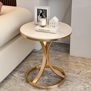 Round Nordic Coffee Tables Living Room Bed Side Small Modern Marble Console Table Nightstands Gold Muebles Bedroom Furniture