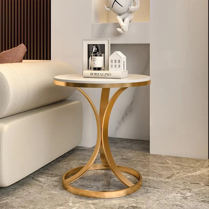 Round Nordic Coffee Tables Living Room Bed Side Small Modern Marble Console Table Nightstands Gold Muebles Bedroom Furniture