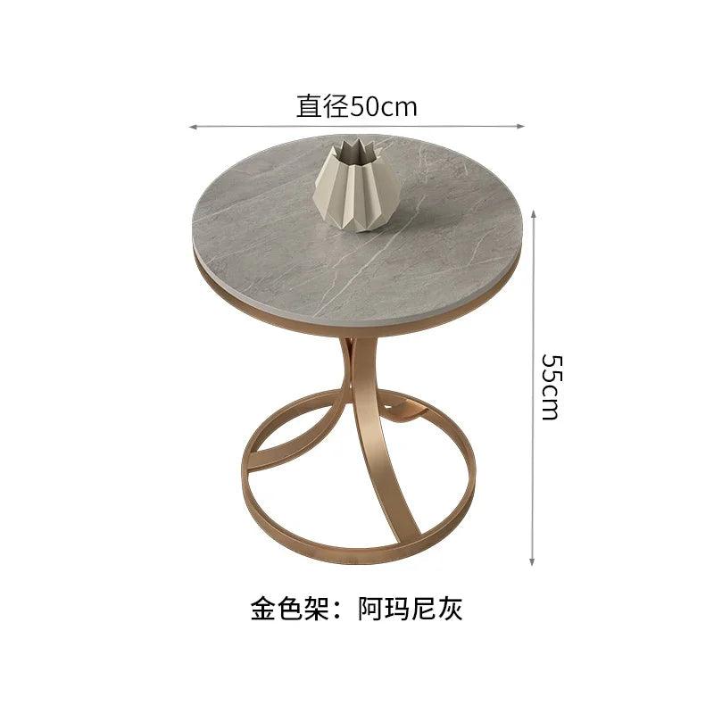 Round Nordic Coffee Tables Living Room Bed Side Small Modern Marble Console Table Nightstands Gold Muebles Bedroom Furniture