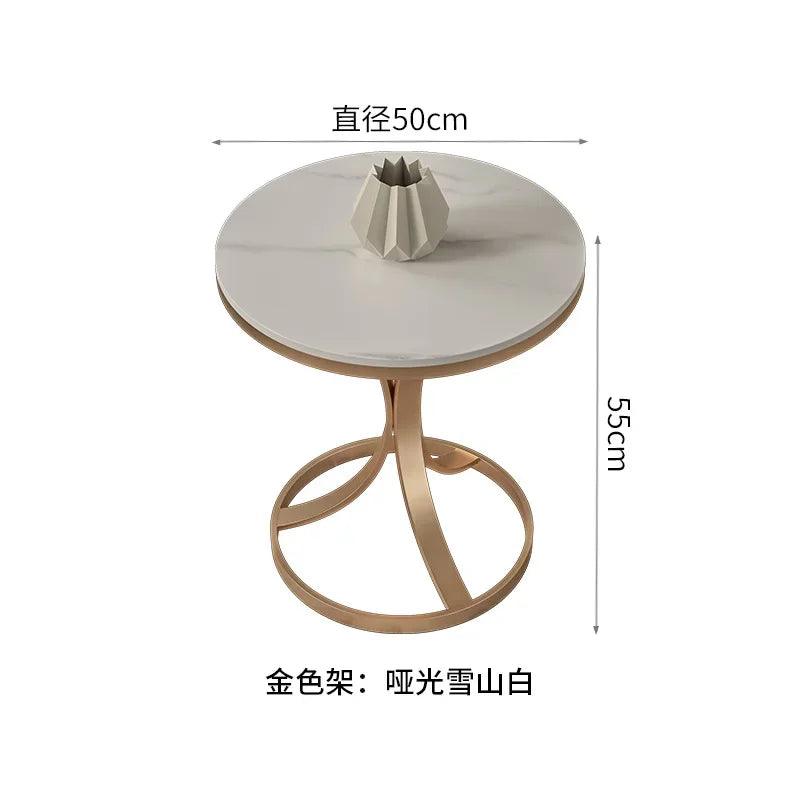 Round Nordic Coffee Tables Living Room Bed Side Small Modern Marble Console Table Nightstands Gold Muebles Bedroom Furniture