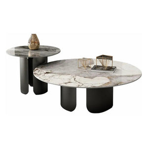 Round Side Coffee Table Outdoor Theater Tea Dining Living Room Table Marble Luxury Mesa De Centro Salon Nordic Furniture